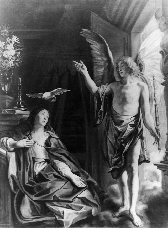 Jacob Jordaens (1593-1678), „Zwiastowanie”, olej na płótnie, 153,5 x 116 cm, dar Karola Eiserta, dzięki uprzejmości Muzeum Sztuki w Łodzi